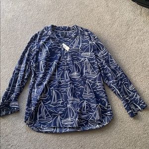 Boat patterned blouse